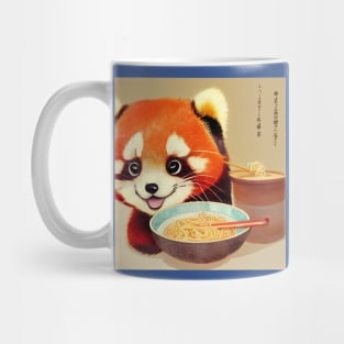 Kawaii Red Panda Eating Ramen Mug